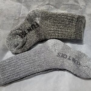 Nwt Wool 2 Pair Fun Toes Kids Merino Socks Cushioned Skiing Hiking Winter Snow